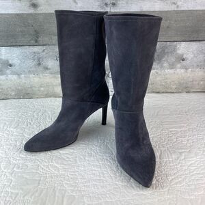 All Saints $299 Orlana Gray Butter Soft Suede Stiletto Booties Boots - Women's 8